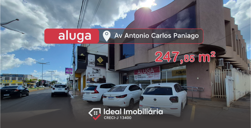 Sala comercial para alugar na Avenida Antonio Carlos Paniago